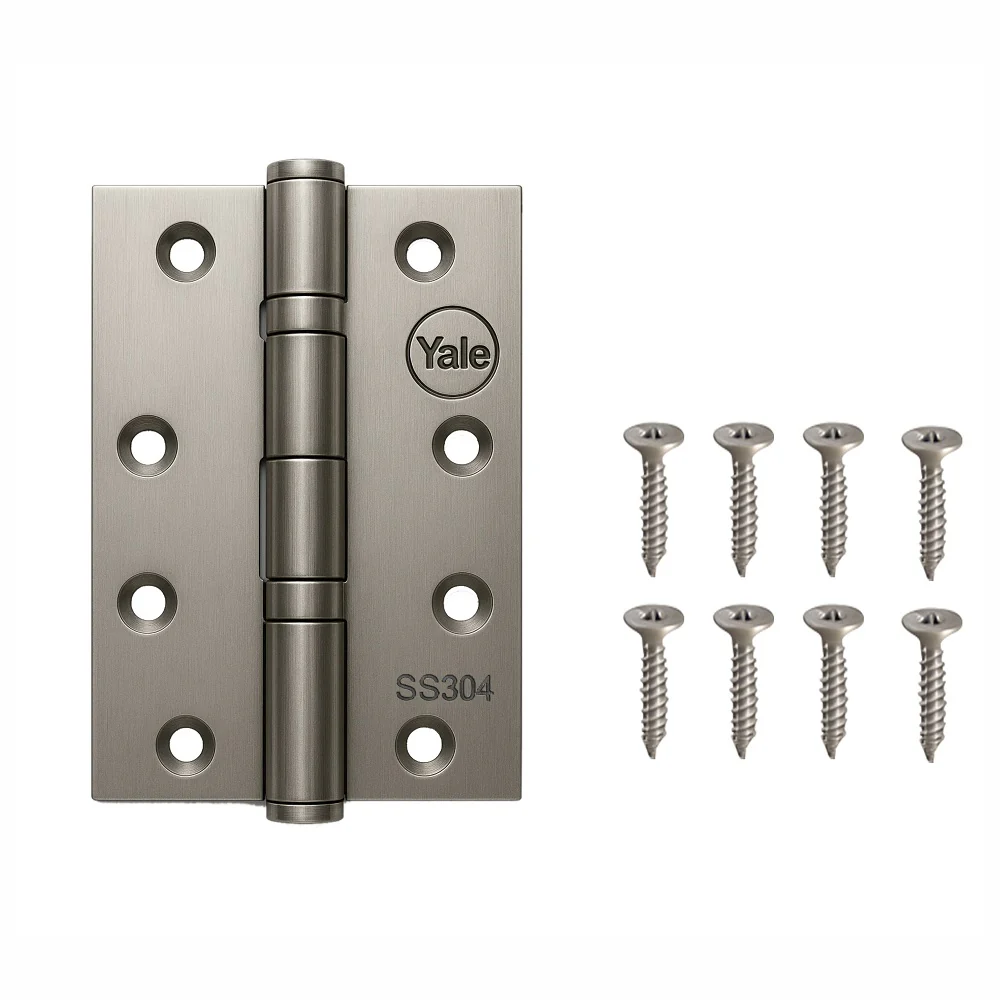 Ball Bearing Butt Hinges, 5.0x 3.0 x 3mm , Satin Steel finish, Pack of 2 - Image 4
