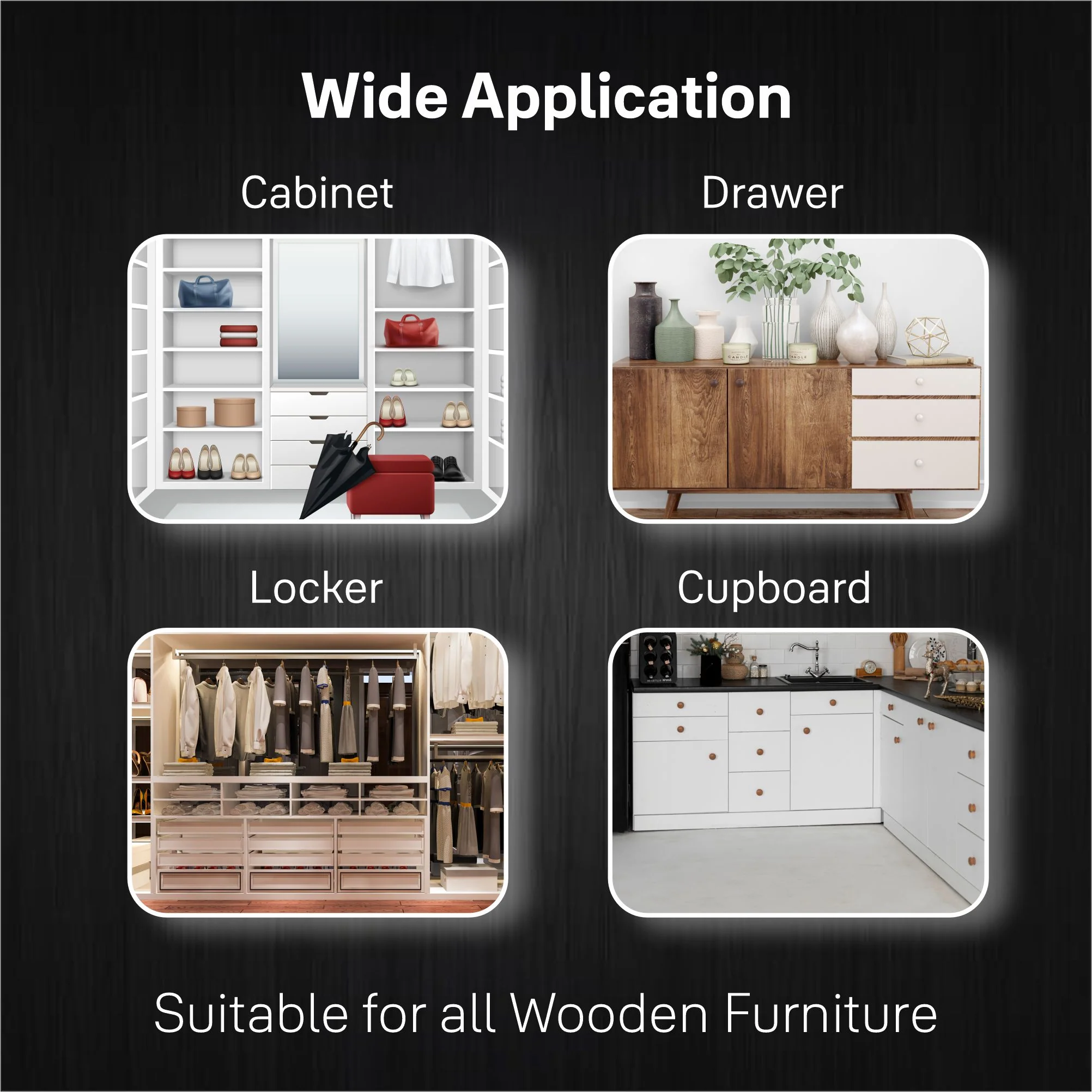 Biometric Smart Premium Furniture Lock - Brown - Image 12