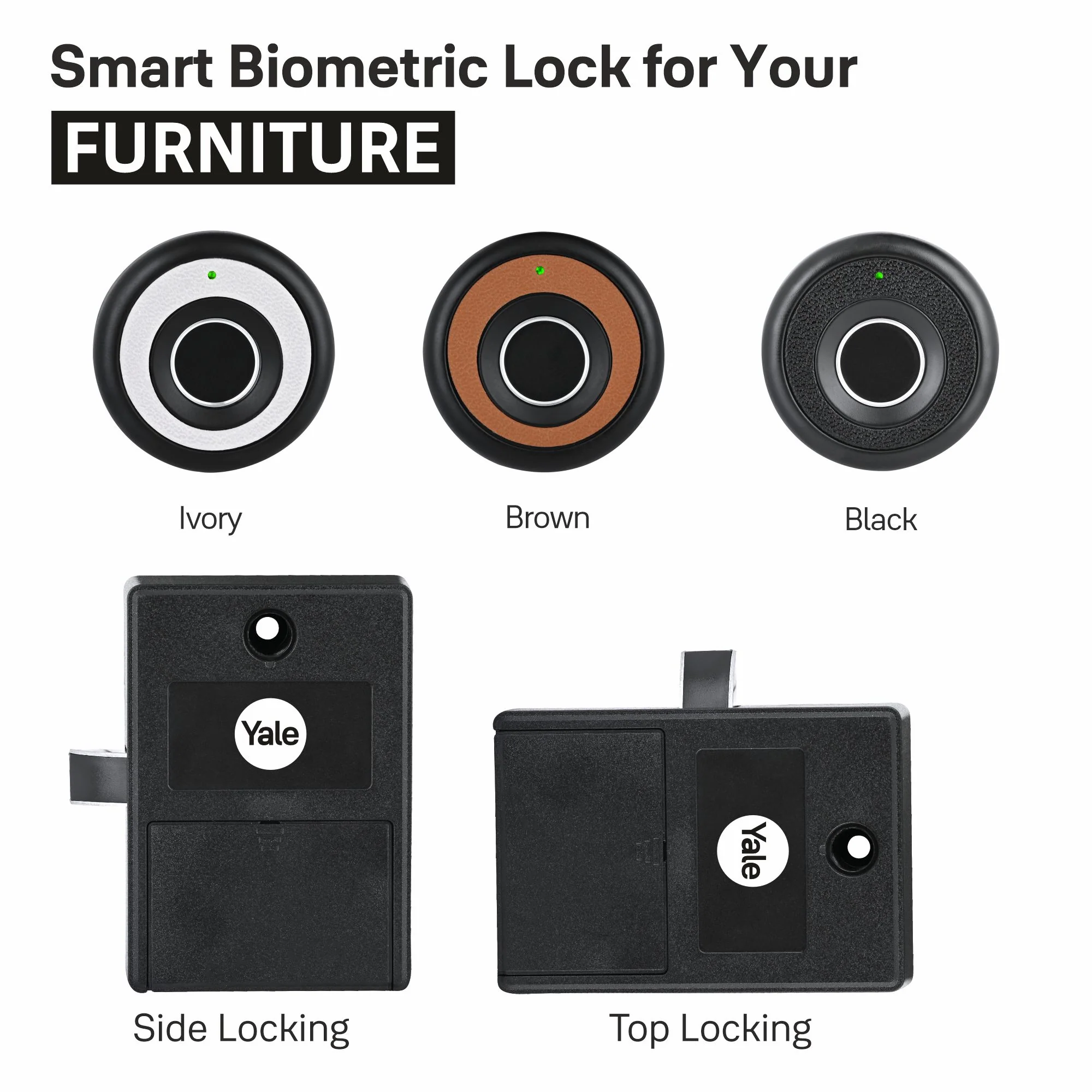 Biometric Smart Premium Furniture Lock - Brown - Image 9