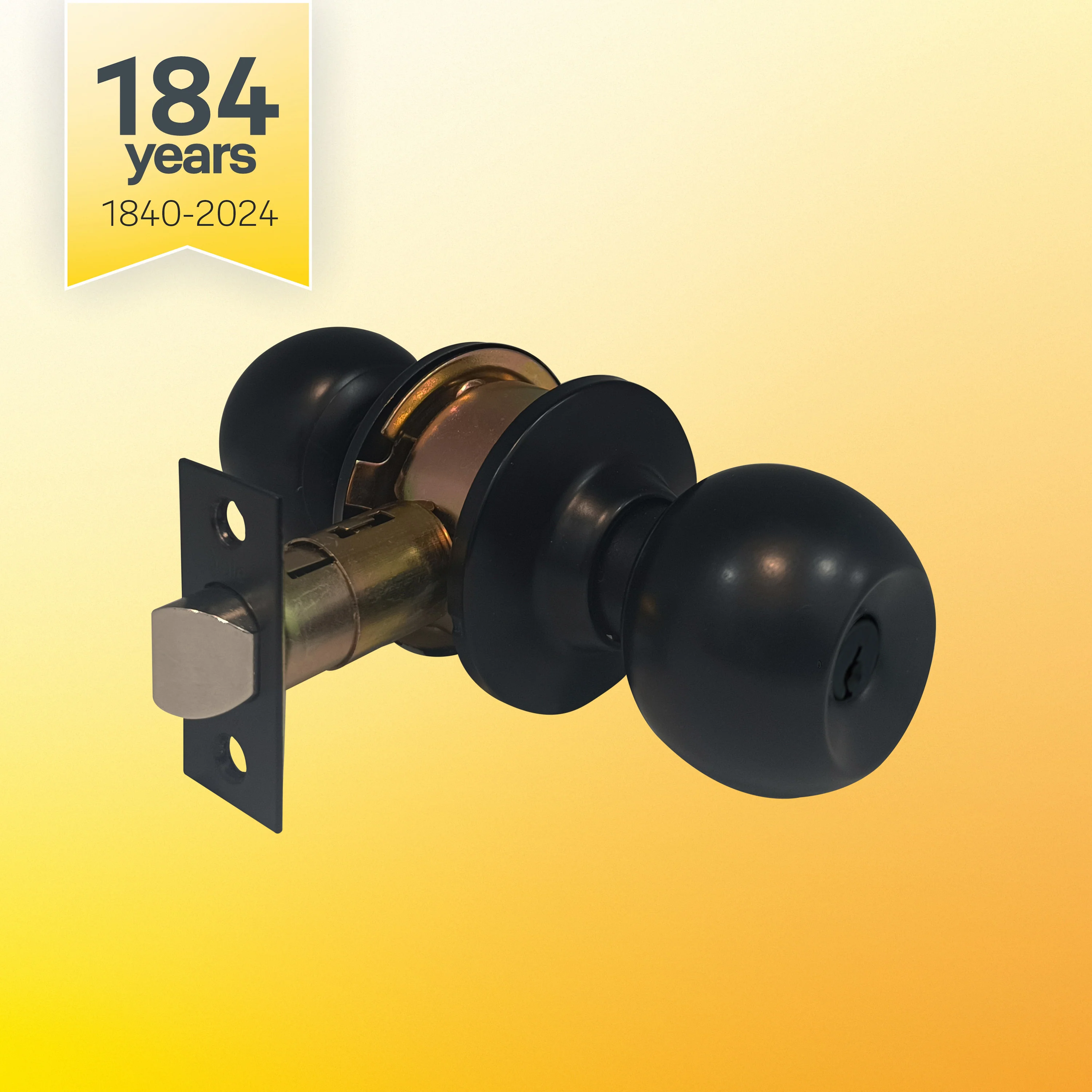 CA5127 US 19 Knobset- 60/70mm B/S, Entrance (with key) Black - Image 5