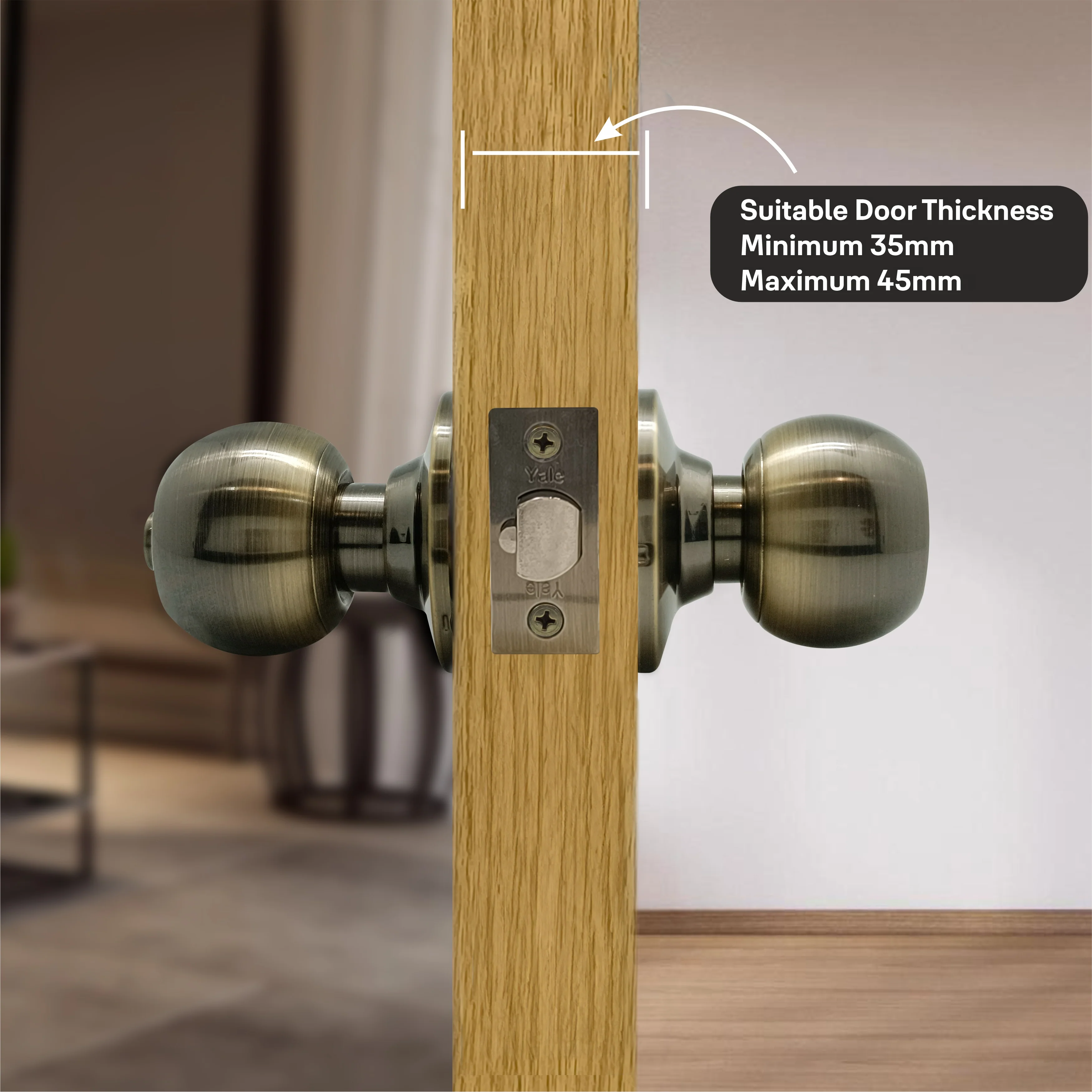 CA5122 Knobset- 60/70mm B/S, Bathroom Antique Brass - Image 5