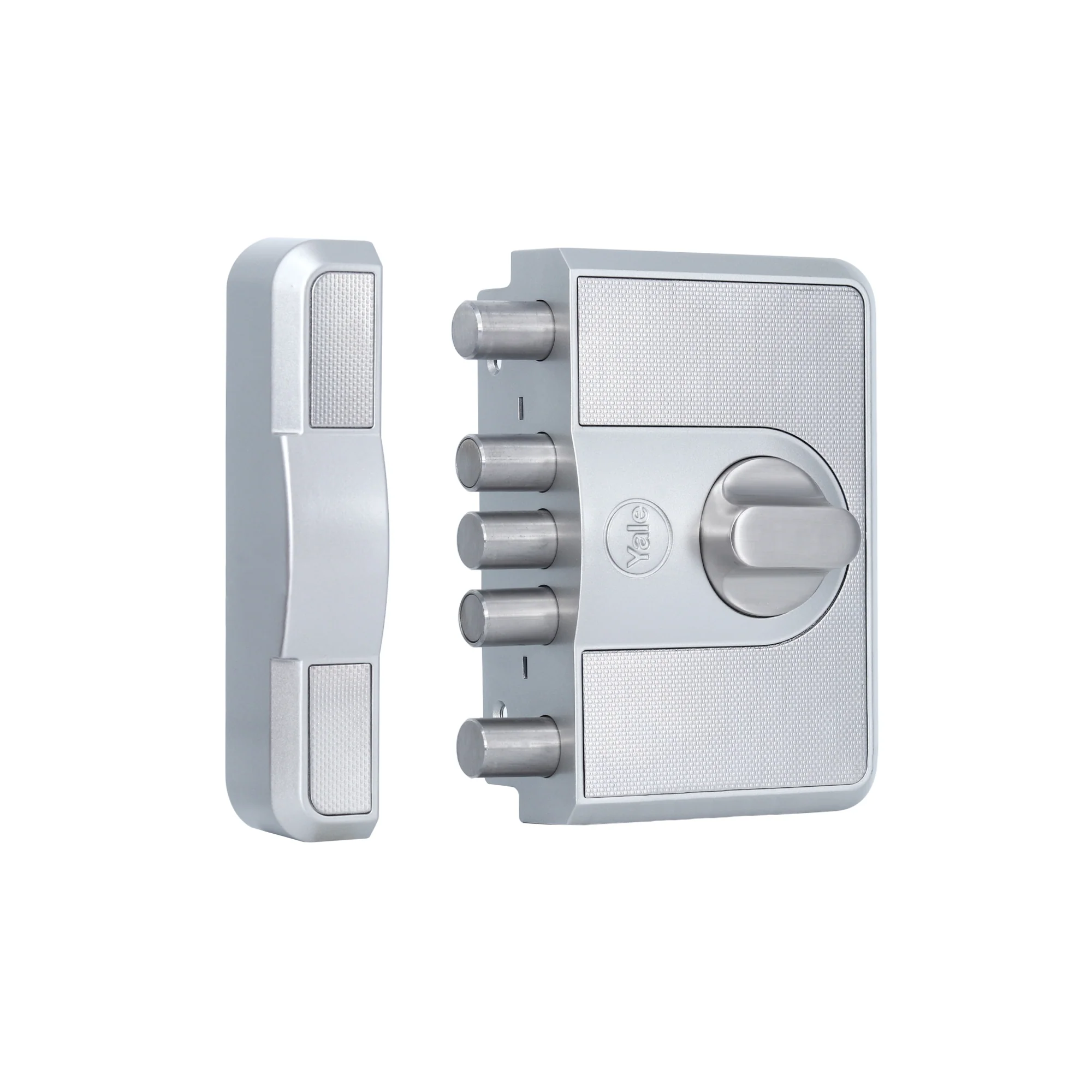 CBD-Cinco 500 Series 5 Dead Bolt Main Door RIM Lock, Knob Inside, Silver, With Dimple Keys - Image 6