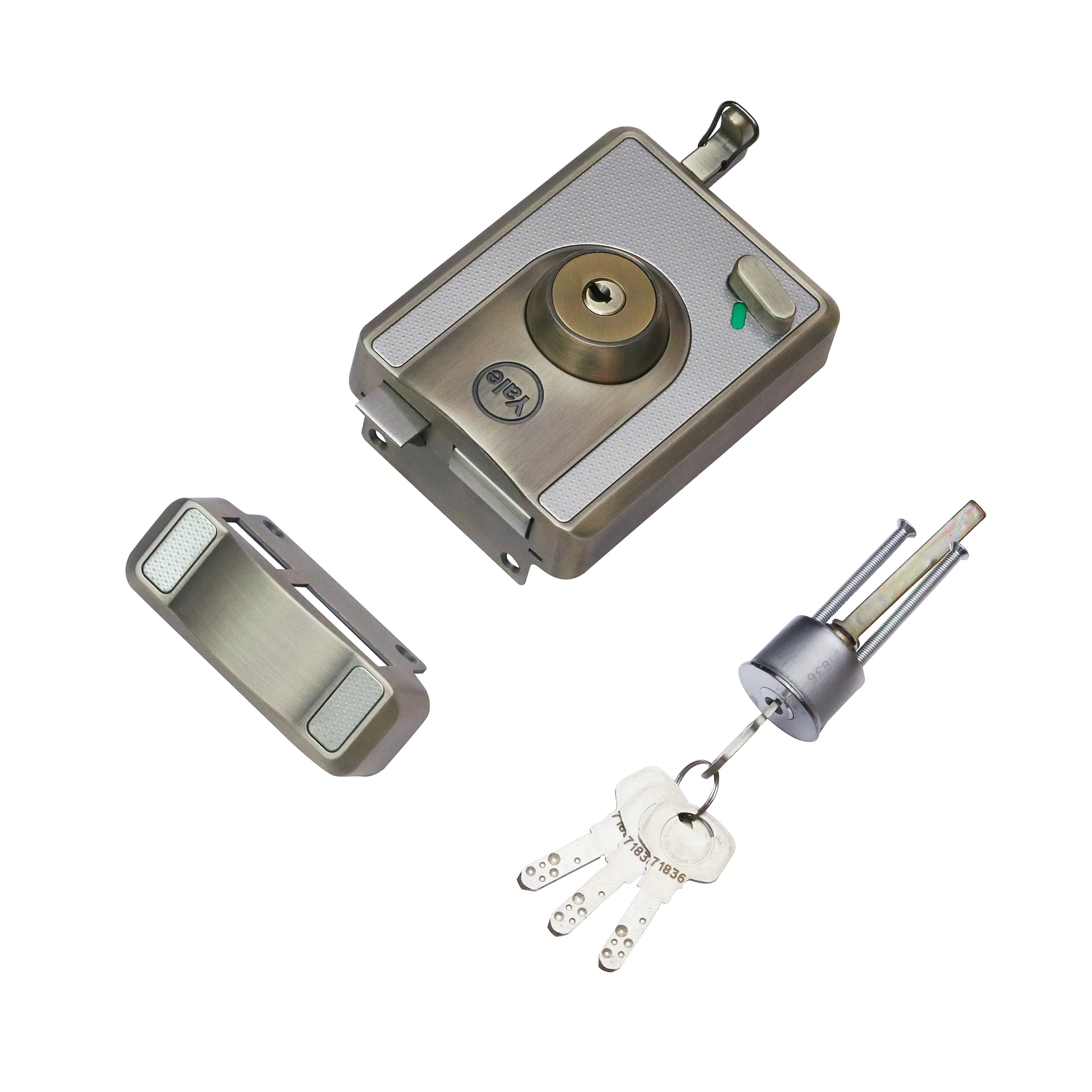 CBS-Cinco Stark Series Premium Rim Main Door Lock, Both Side Keys, Antique Brass - Image 4