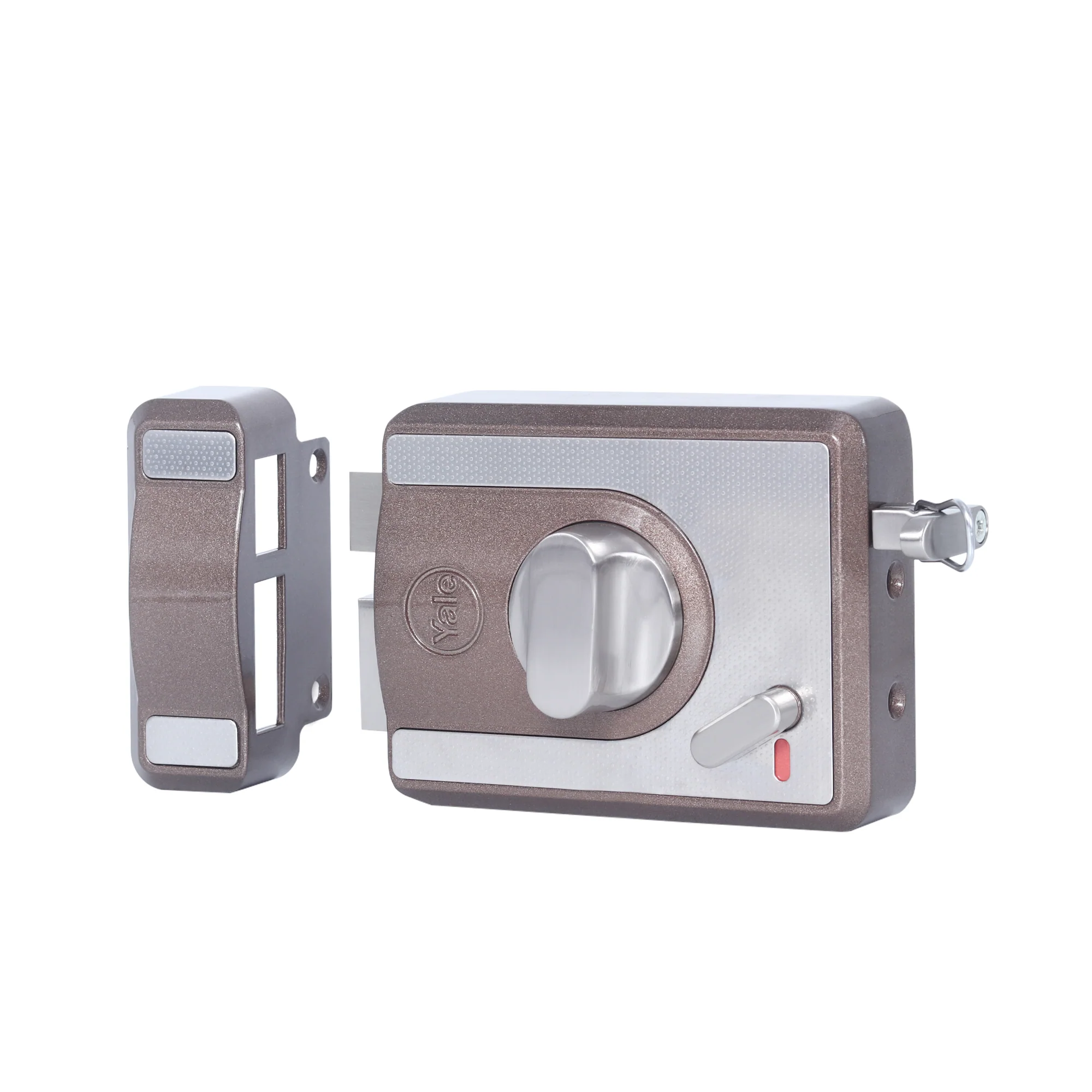 CBS-Cinco Stark Series Premium Rim Main Door Lock , Knob Inside, Brown - Image 3