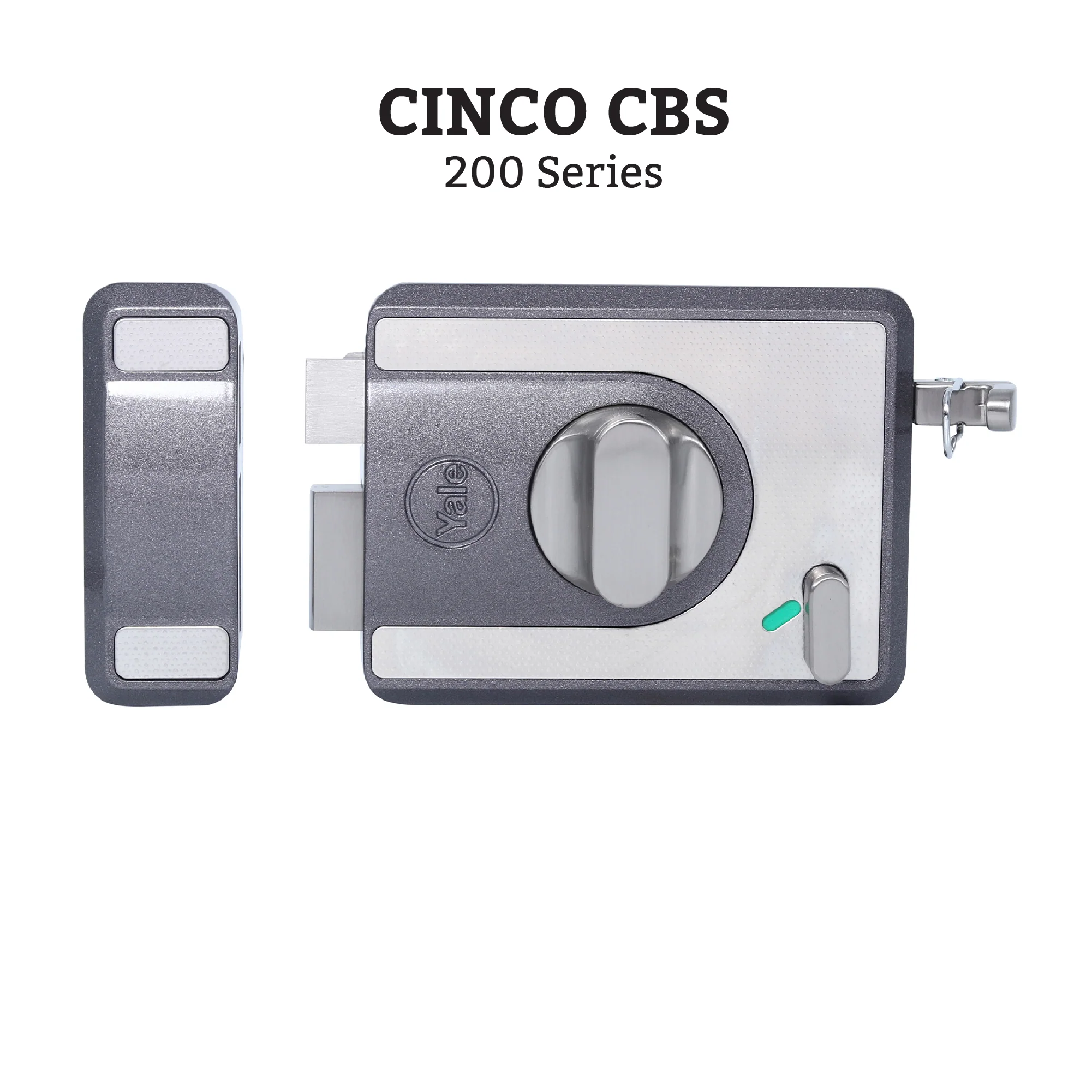 CBS-Cinco Stark Series Premium Rim Main Door Lock , Knob Inside, Grey - Image 5