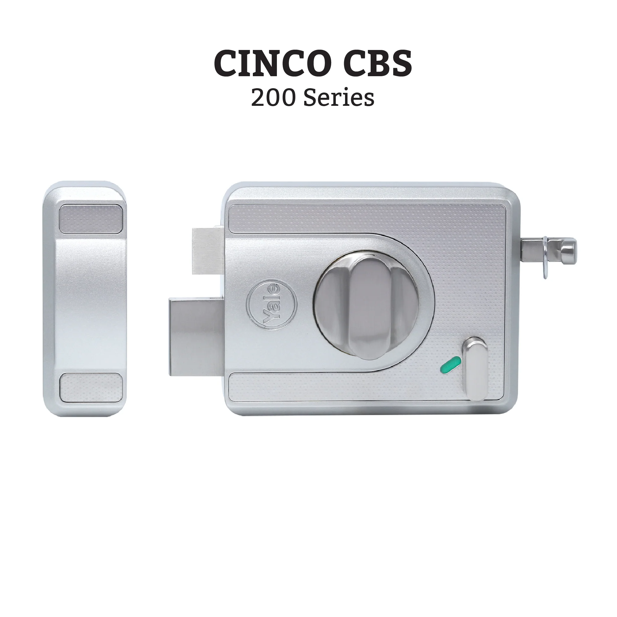 CBS-Cinco Stark Series Premium Rim Main Door Lock , Knob Inside, Silver - Image 5
