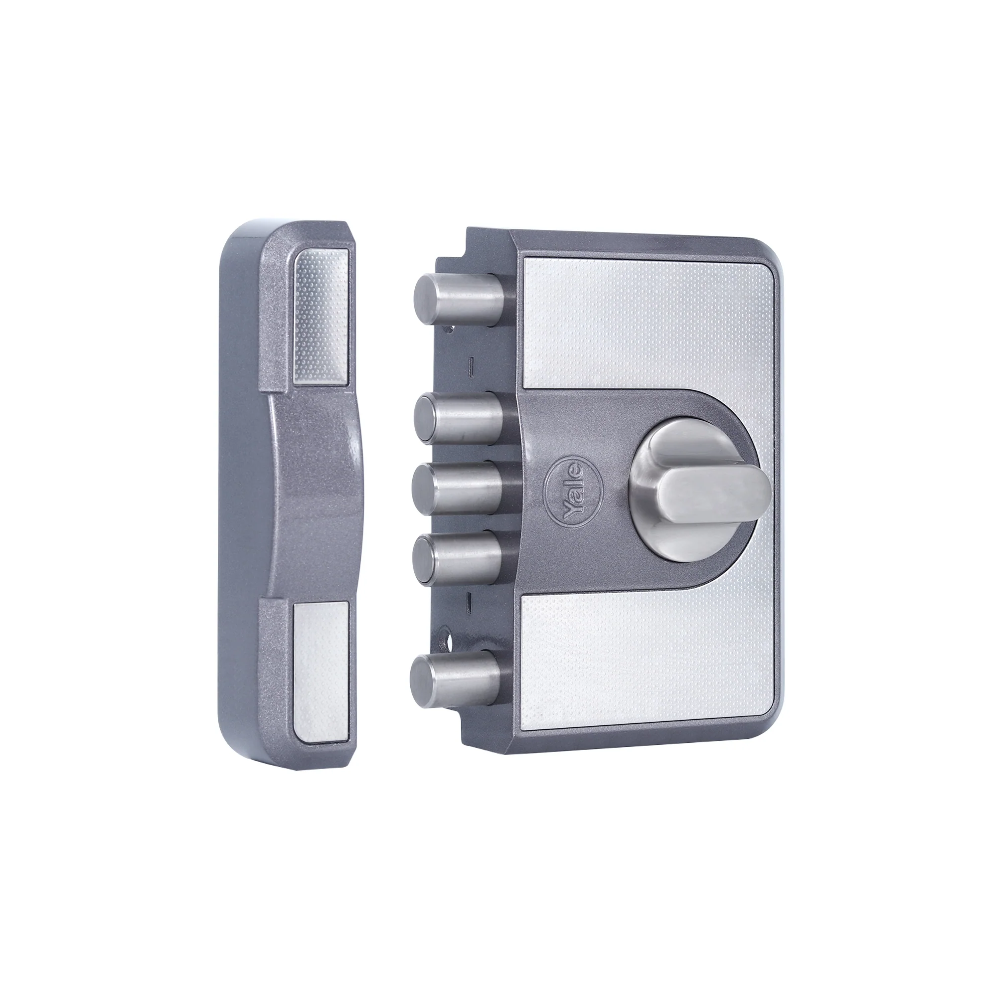 CBD-Cinco 500 Series 5 Dead Bolt Main Door RIM Lock, Knob Inside, Grey, With Dimple Keys - Image 7