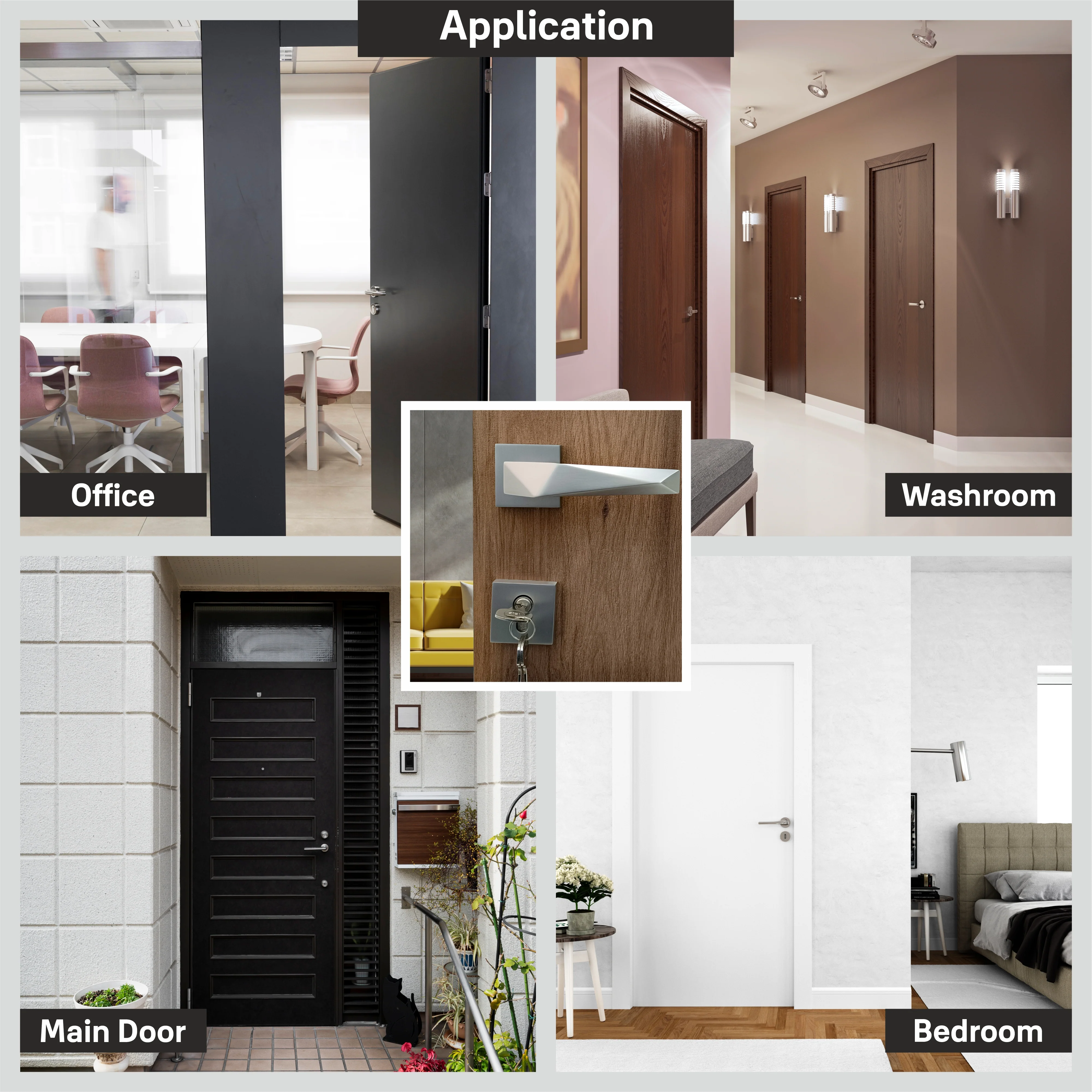 SM-01-01-01 Yale SM series Mortise Lock Comboset with Rose and Escutcheons, Cylinder with Knob inside and keys Outside, SS Finish - Image 14