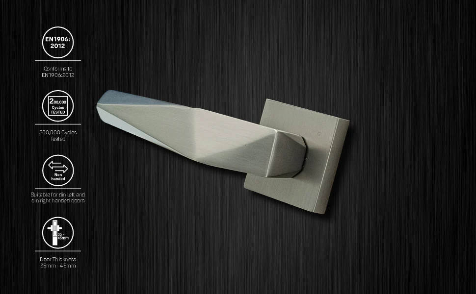 SM-01-01-01 Yale SM series Mortise Lock Comboset with Rose and Escutcheons, Cylinder with Knob inside and keys Outside, SS Finish - Image 4