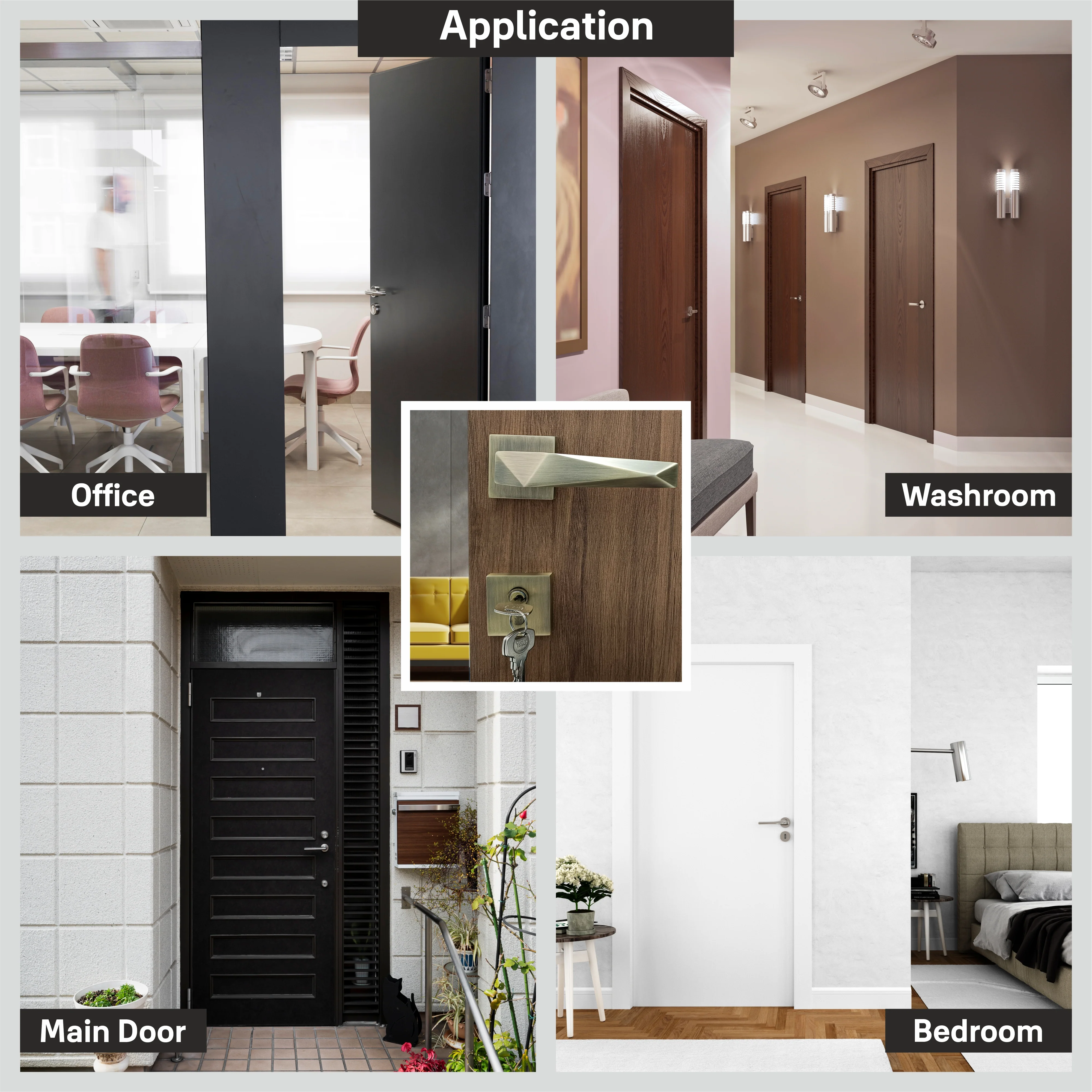 SM-01-01-02 Yale SM series Mortise Lock Comboset with Rose and Escutcheons, Cylinder with Knob inside and keys Outside, AB Finish - Image 15