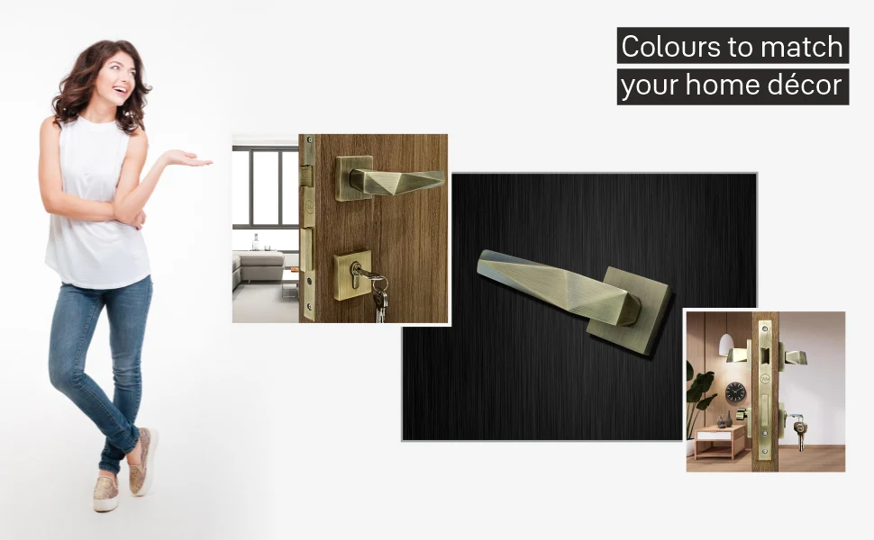 SM-01-01-02 Yale SM series Mortise Lock Comboset with Rose and Escutcheons, Cylinder with Knob inside and keys Outside, AB Finish - Image 7