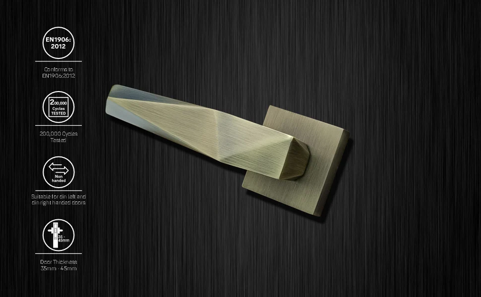 SM-01-01-02 Yale SM series Mortise Lock Comboset with Rose and Escutcheons, Cylinder with Knob inside and keys Outside, AB Finish - Image 8