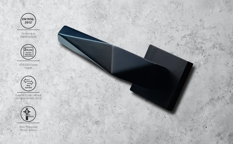 SM-01-01-03 Yale SM series Mortise Lock Comboset with Rose and Escutcheons, Cylinder with Knob inside and keys Outside, Black Finish - Image 7