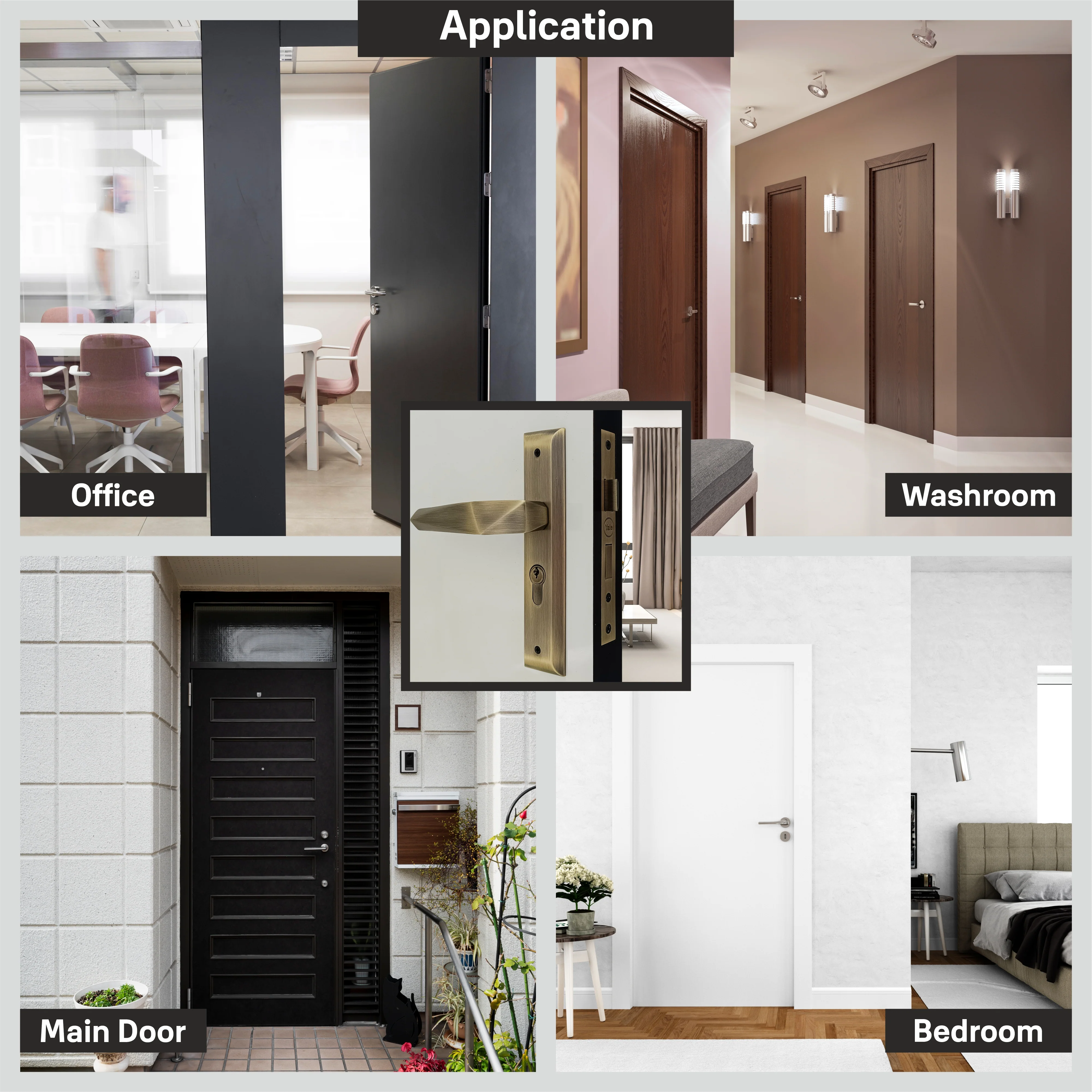 SM-01-02-02 Yale SM series Mortise Lock Comboset with backplated Handle, Cylinder with Knob inside and keys Outside, Antique Brass - Image 7