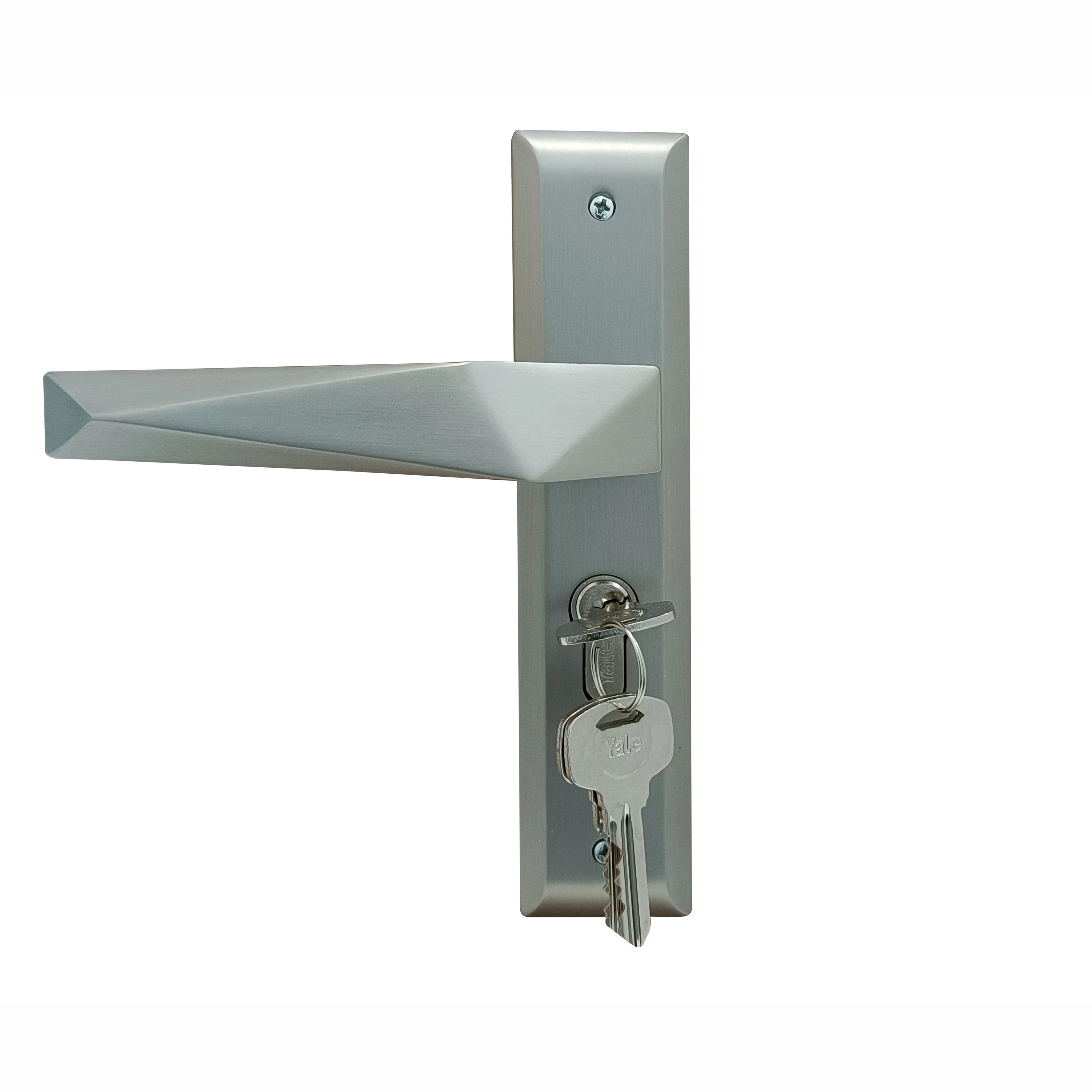 SM-01-02-01 Yale SM series Mortise Lock Comboset with backplated Handle, Cylinder with Knob inside and keys Outside, SS Finish - Image 8