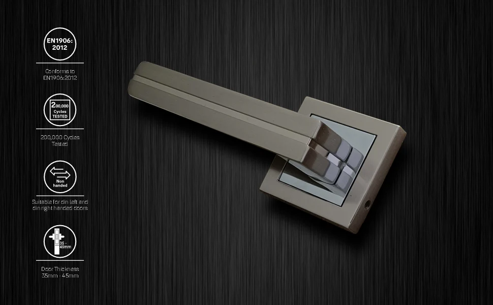 SM-02-01-01 Yale SM series Mortise Lock Comboset with Rose and Escutcheons, Cylinder with Knob inside and keys Outside, SS Finish - Image 4