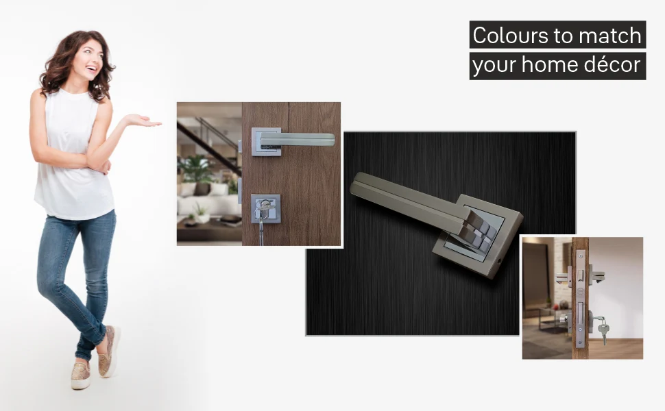 SM-02-01-01 Yale SM series Mortise Lock Comboset with Rose and Escutcheons, Cylinder with Knob inside and keys Outside, SS Finish - Image 5