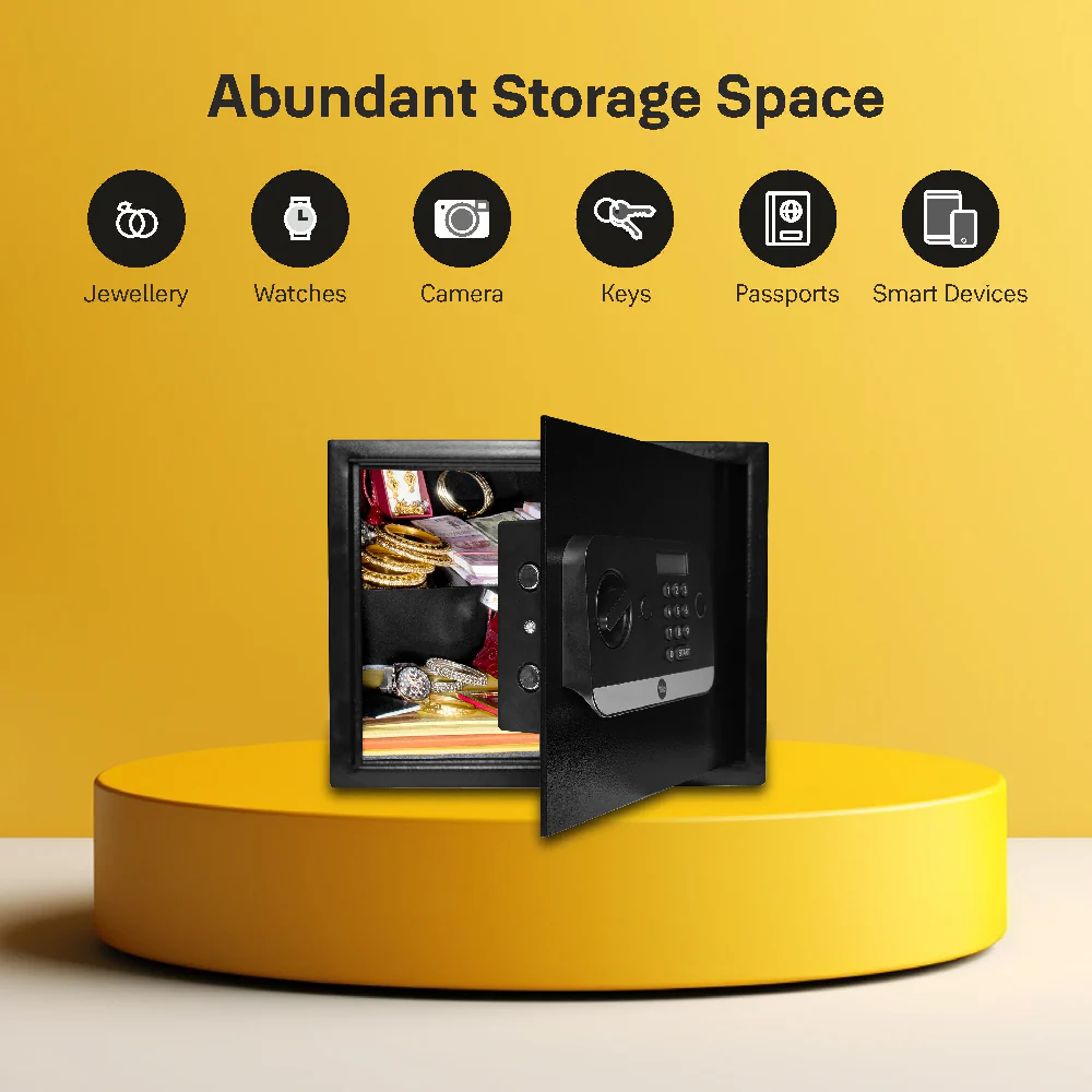 Yale Stellar 250 Biometric Safe Locker with Keypad- Medium, 16.7 litre - Image 3