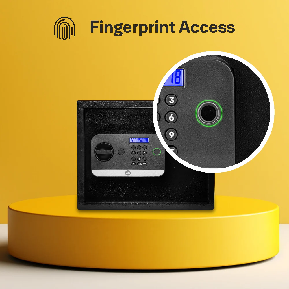 Yale Stellar 300 Biometric Safe locker with Keypad- Large for Home & Office, 27 Litres - Image 7