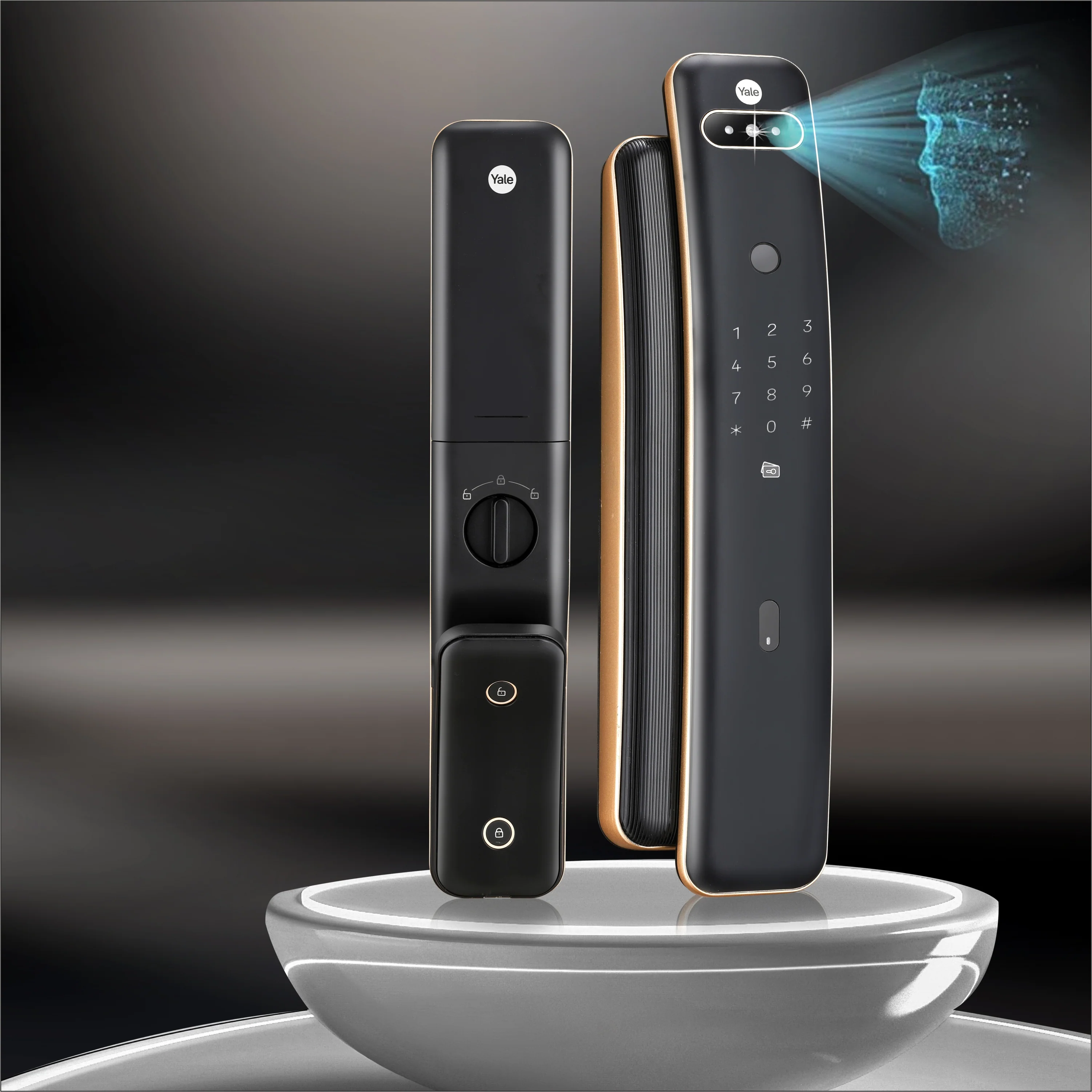 Yale Luna Pro+ Smart Lock with Face scan technology, Fingerprint, PIN, RFID and Manual Key (Bluetooth Module and Wifi Bridge Included) - Image 8