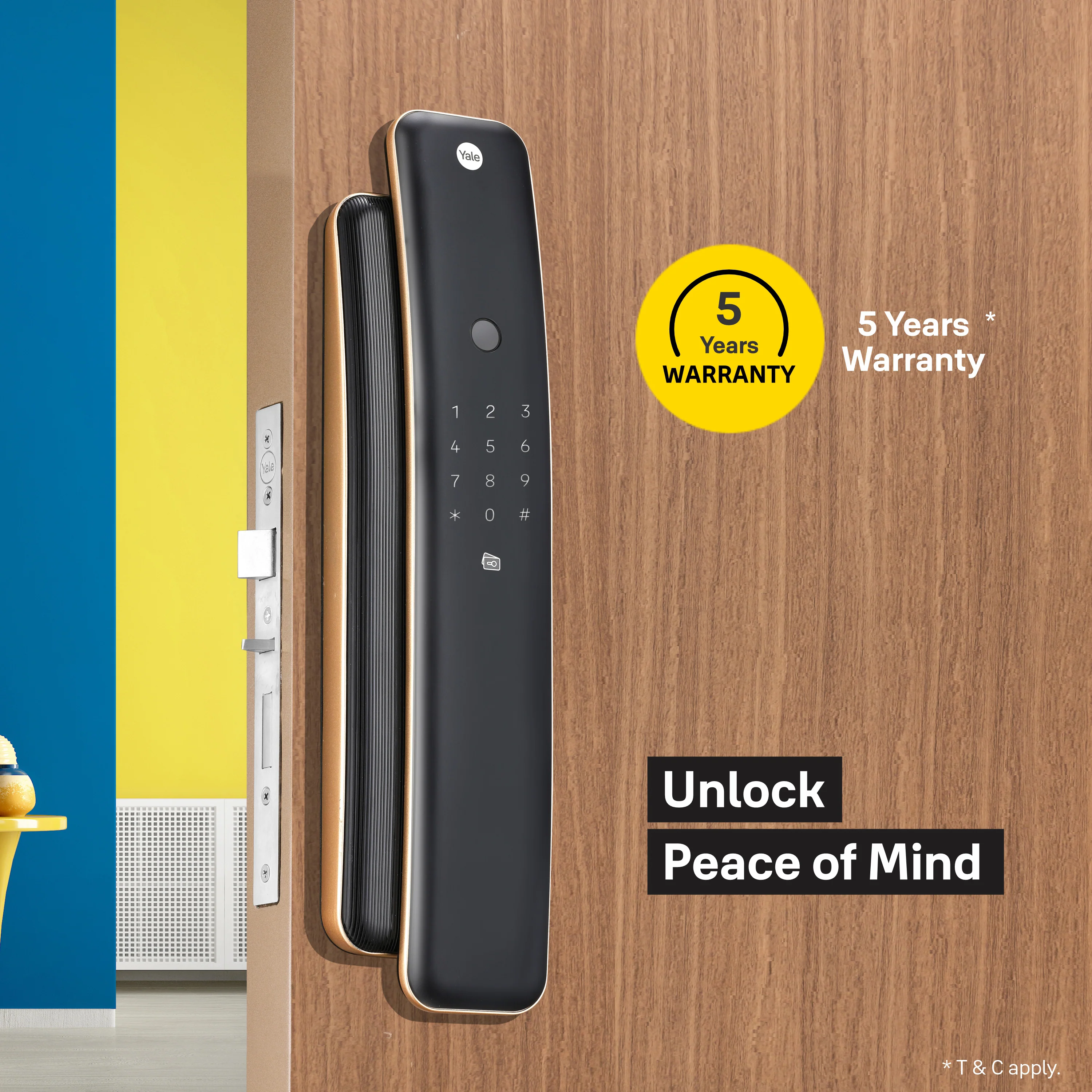 Yale Luna Pro Smart Lock with Fingerprint, PIN, RFID and Manual Key (Bluetooth Module and Wifi Bridge Included) - Image 3