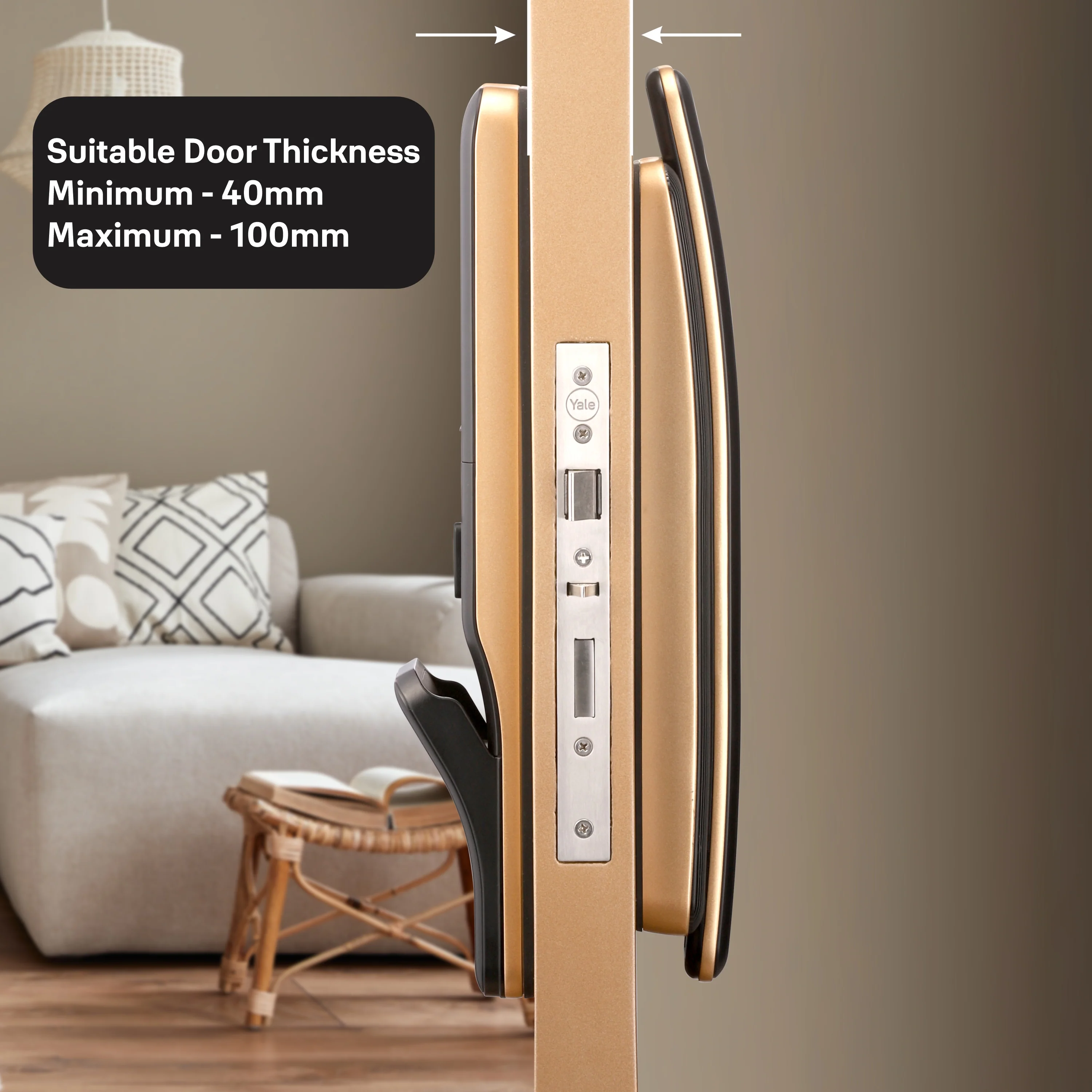 Yale Luna Pro Smart Lock with Fingerprint, PIN, RFID and Manual Key (Bluetooth Module and Wifi Bridge Included) - Image 7