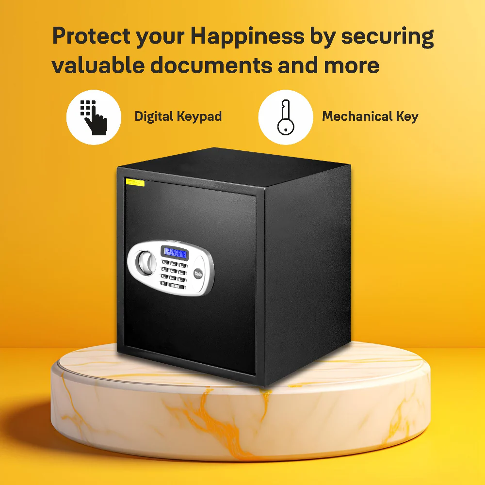 Yale YSS/390/DB2 Standard Large Electronic Safe locker with Pincode Access- 41 litres, Black - Image 6