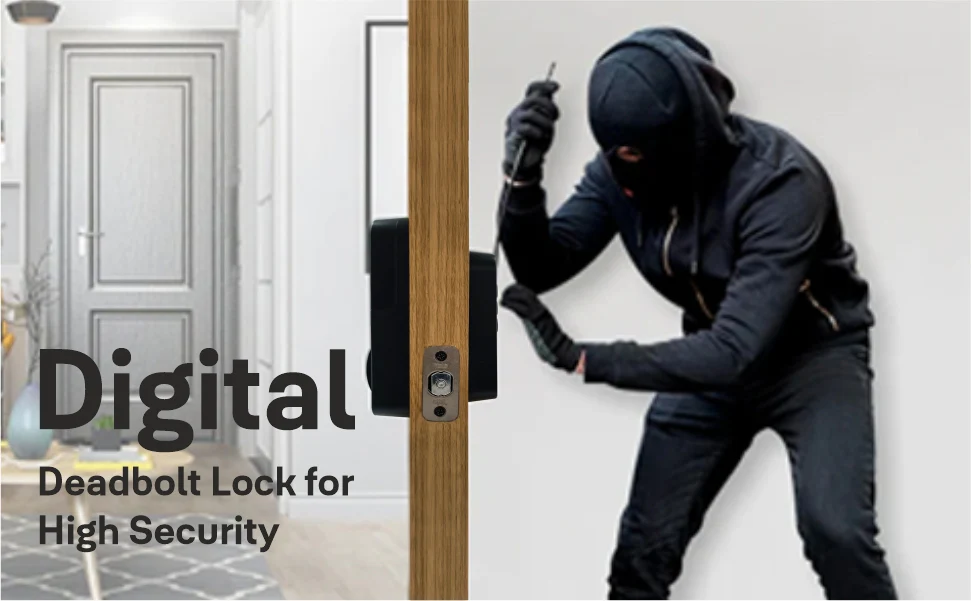 Yale TYE Digital Lock, Satin Nickel Finish, with PIN and Manual Key - Image 10