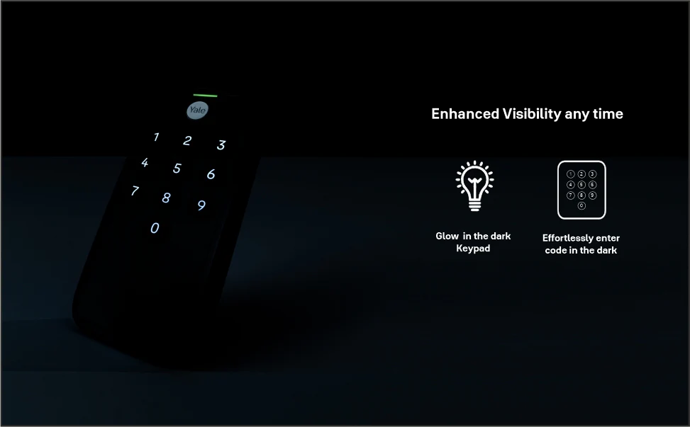 Yale TYE Digital Lock, Satin Nickel Finish, with PIN and Manual Key - Image 14