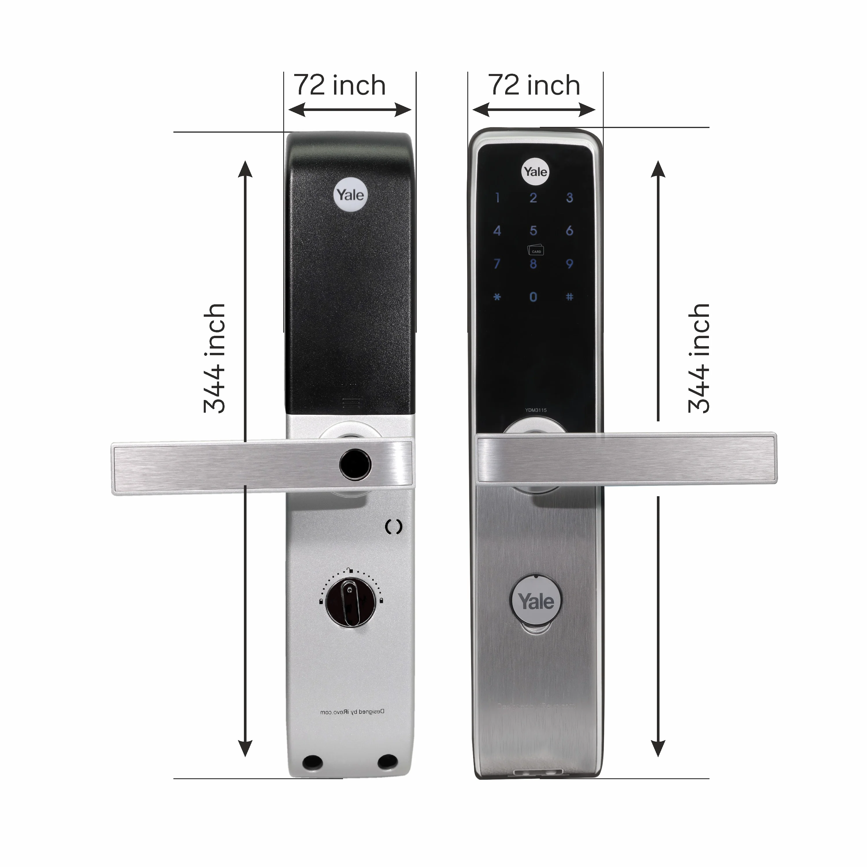 YDM 3115 AV Series- Smart Lock, Silver with PIN, RFID and Mechanical card - Image 9