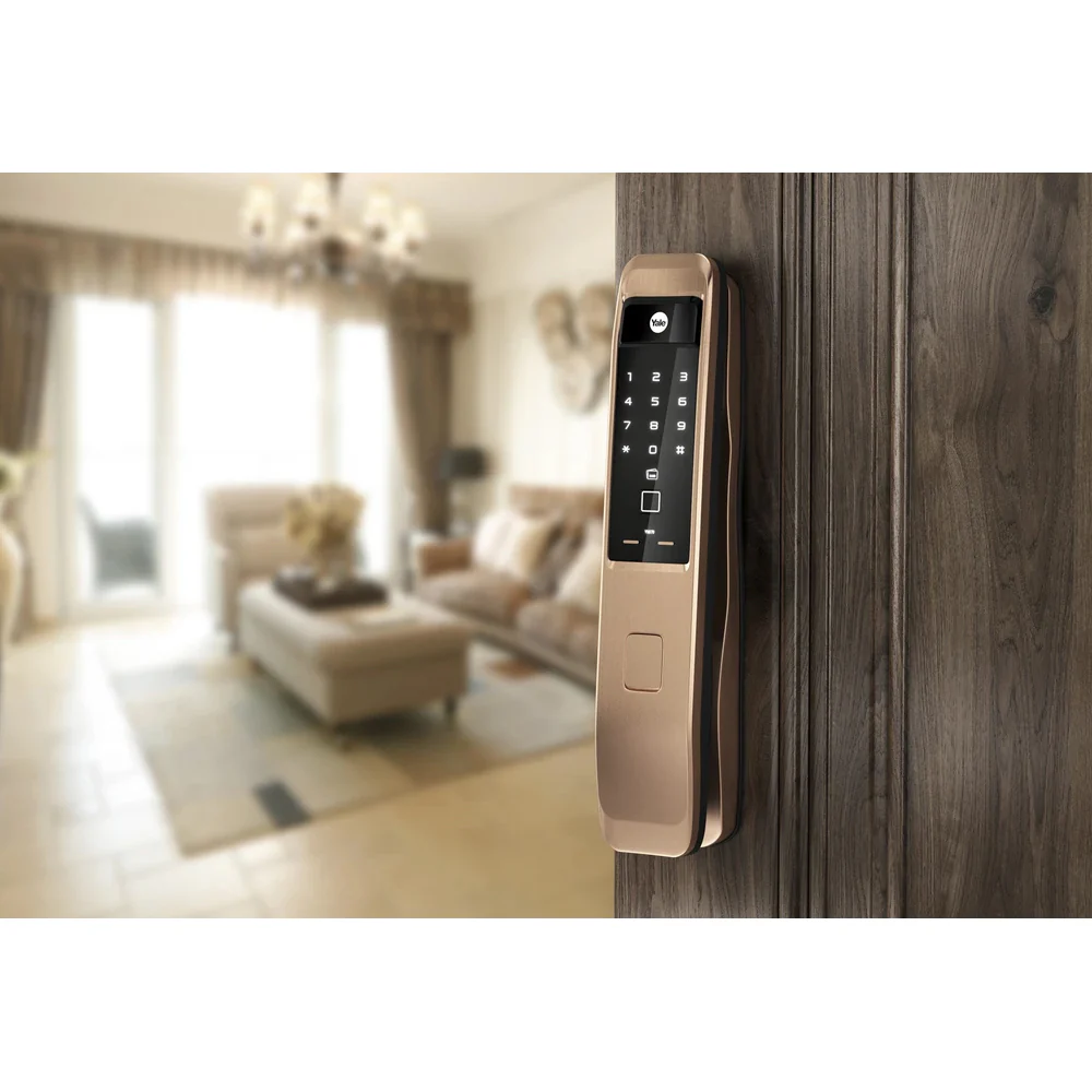 YMI 70 CG - A Series Push Pull Smart Lock, Red Gold (Bluetooth Module and Wifi Bridge Included) - Image 3