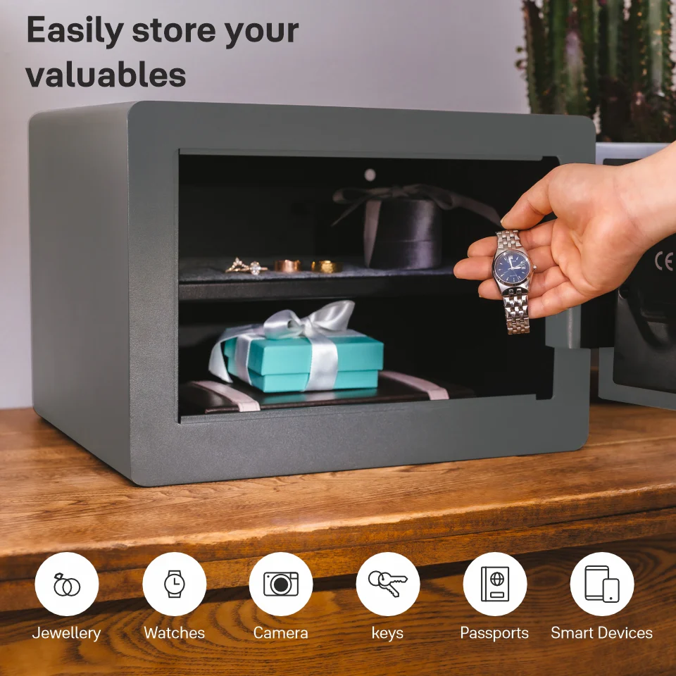 YSEM/250/EG1 Maximum Security Certified Safe Locker-Home, PIN, Grey - Image 5