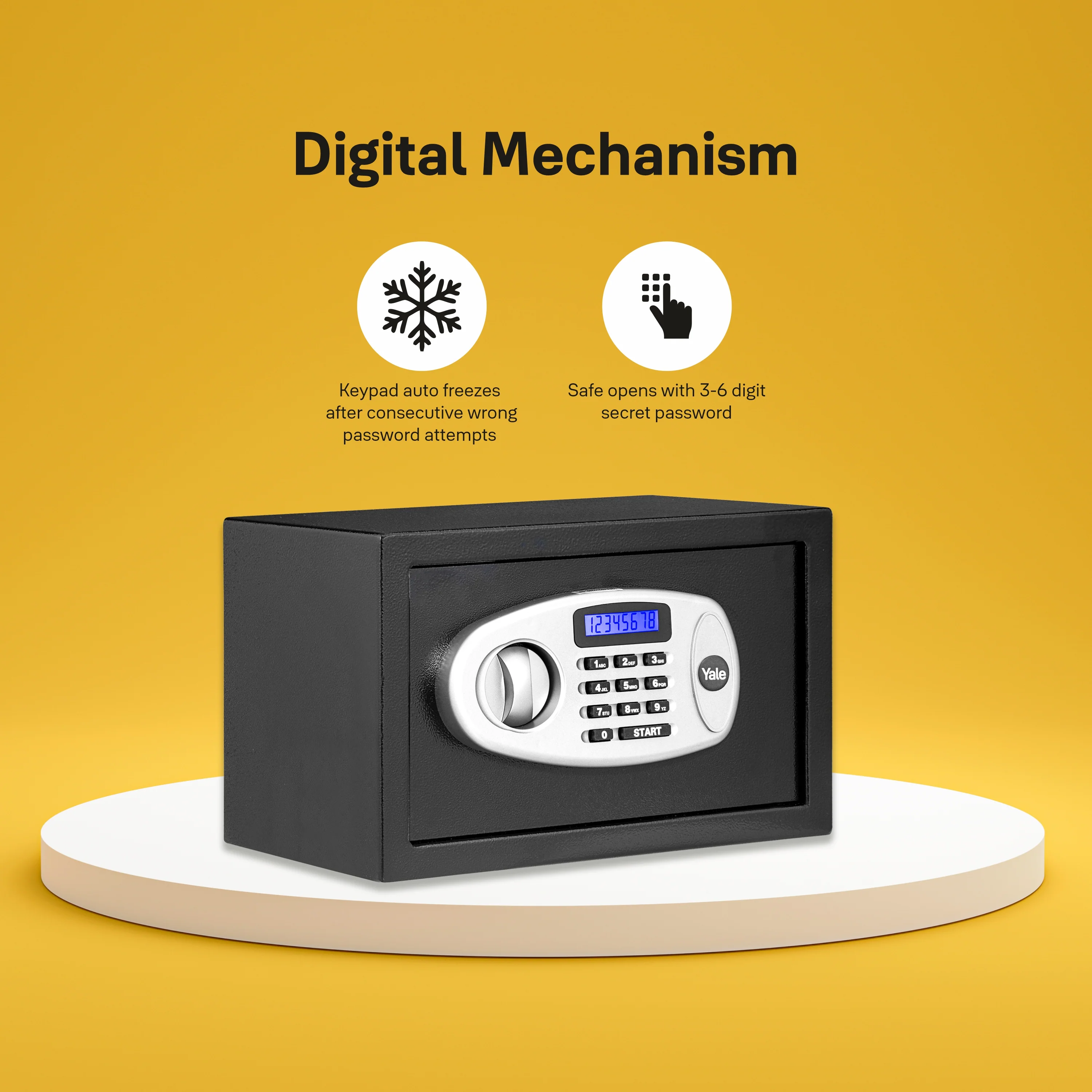 YSS/200/DB2  Small Security Safe locker with Pincode Access- Black - Image 6