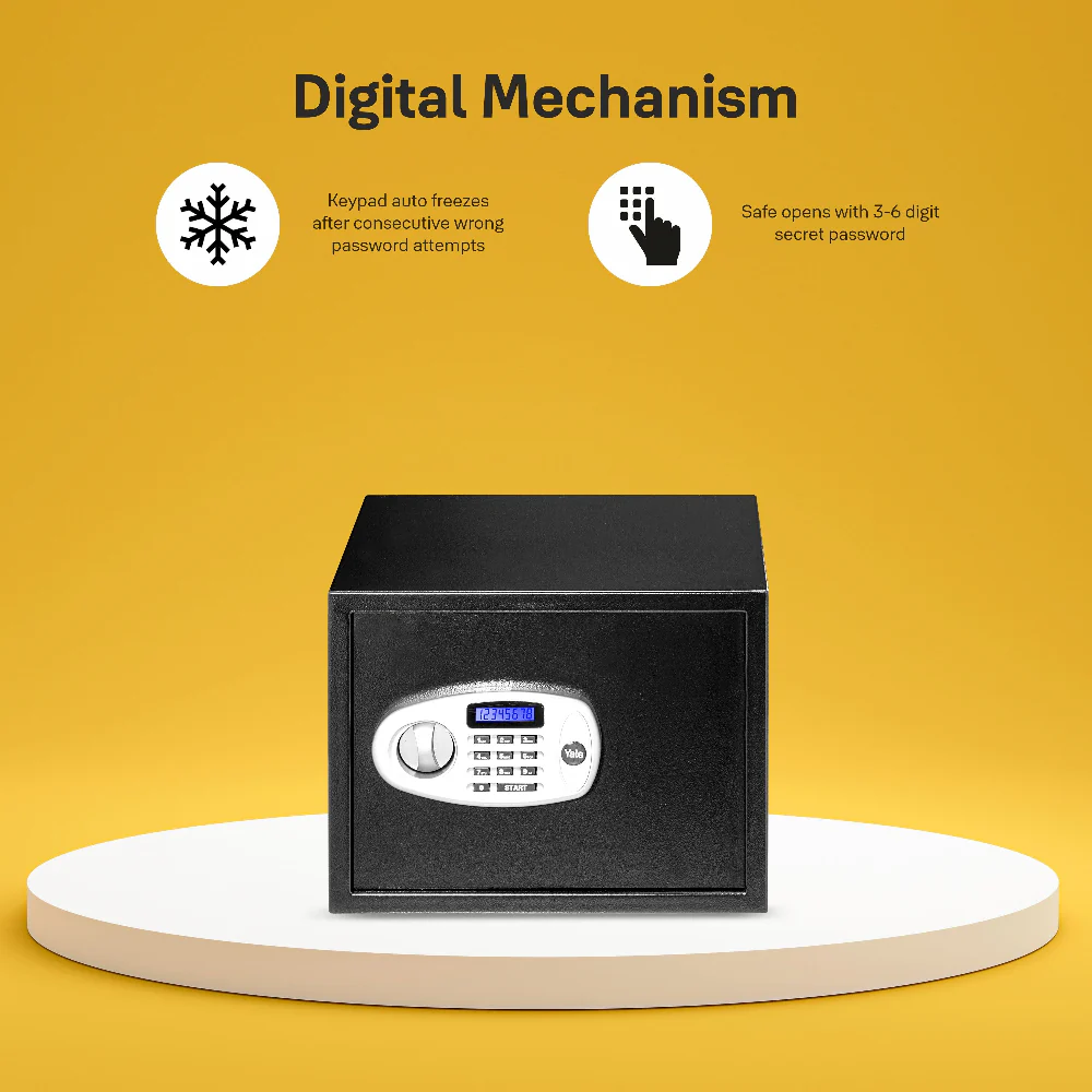 YSS/300/DB2  Home Security Safe locker with Pincode Access- Black - Image 7