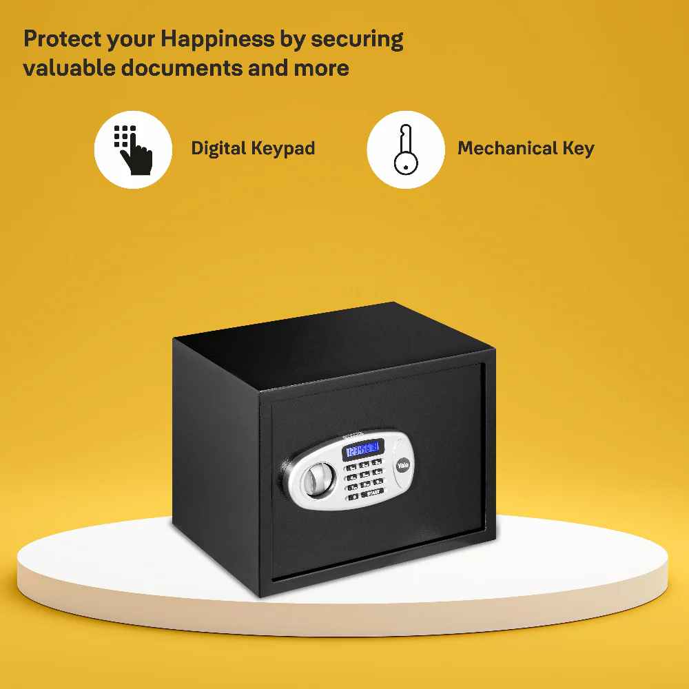 YSS/300/DB2  Home Security Safe locker with Pincode Access- Black - Image 8